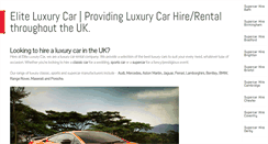 Desktop Screenshot of eliteluxurycar.com