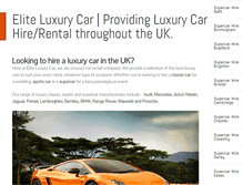 Tablet Screenshot of eliteluxurycar.com